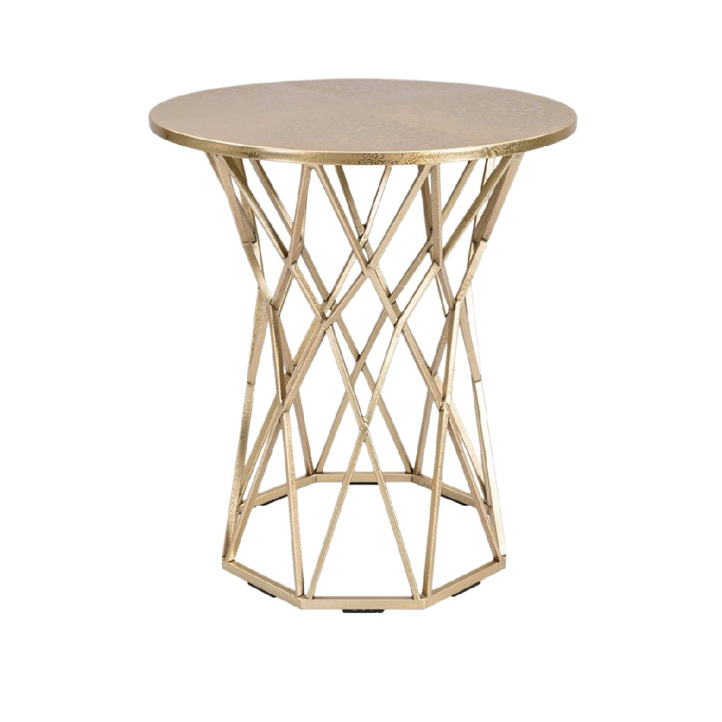 **Stół okrągły z metalową podstawą - elegancki design**